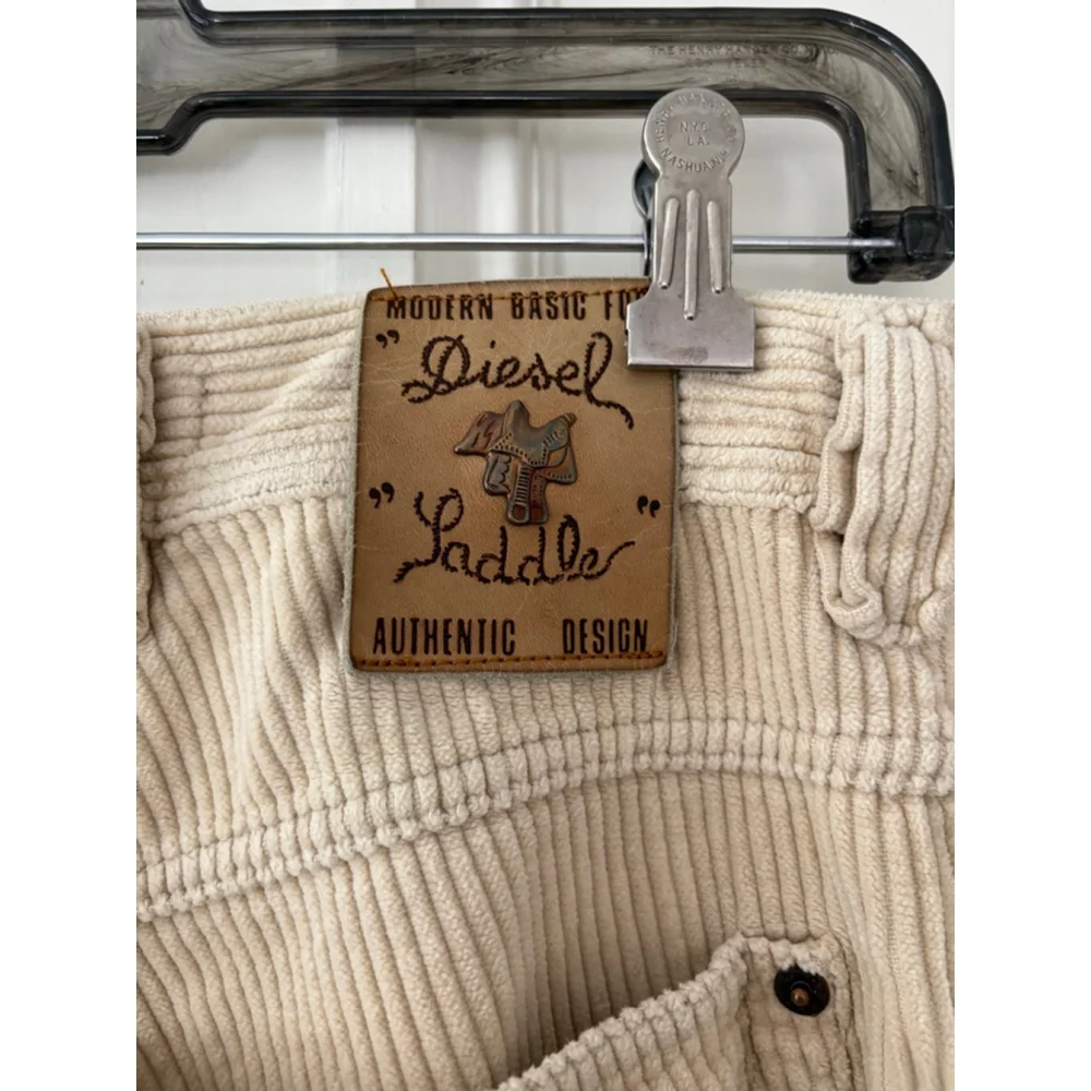 Diesel Beige Corduroy Straight Leg Pants men's Size 30
